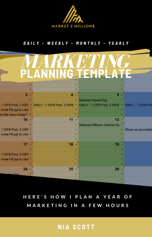 Market 2 Millions Co. Full Year Marketing Plan Template